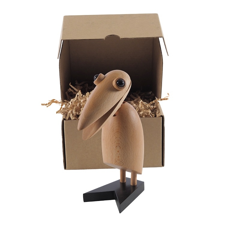 Dominidesign style, Houten pop Klemvogel naturel