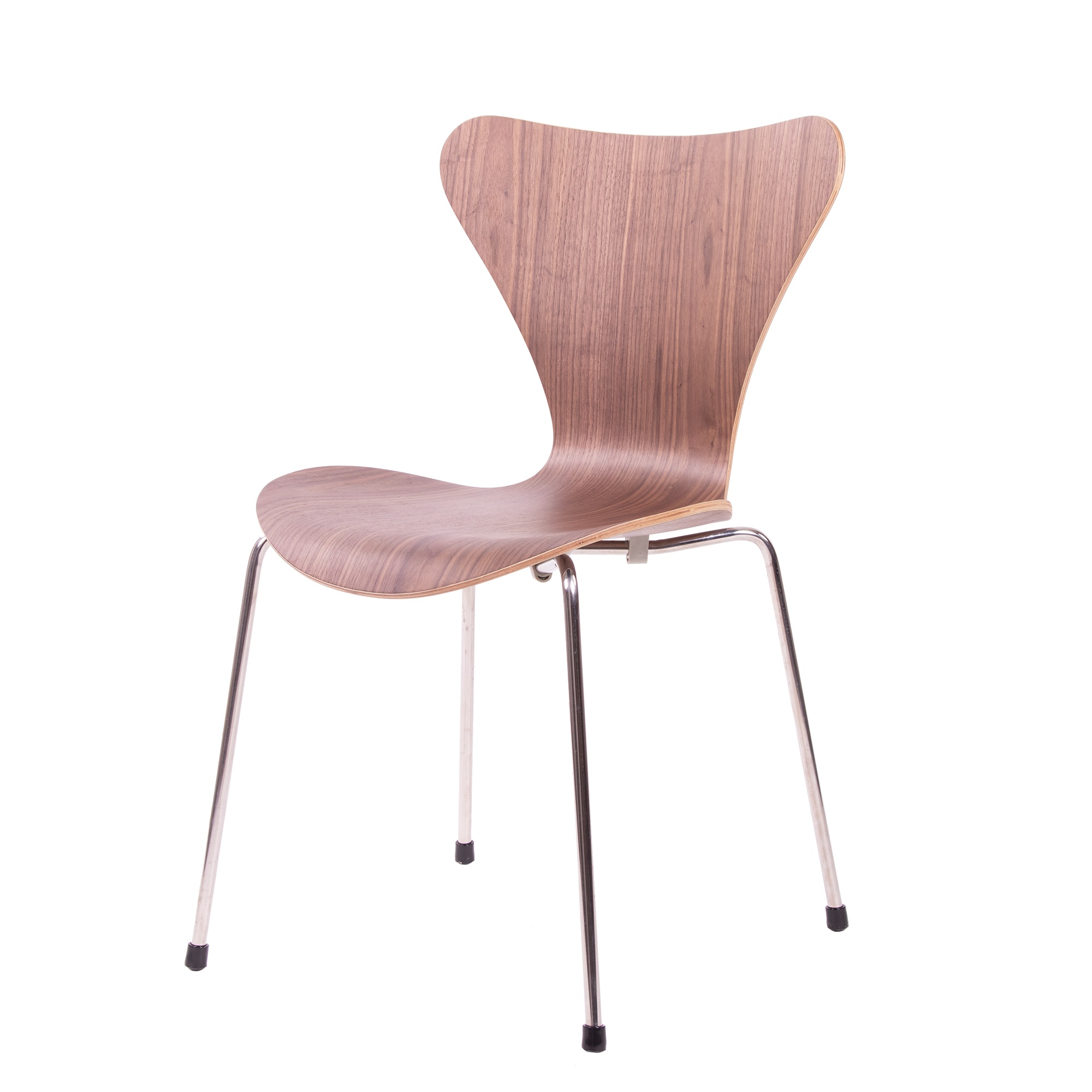 Arne Jacobsen style, Eetkamerstoel butterfly series Walnoot