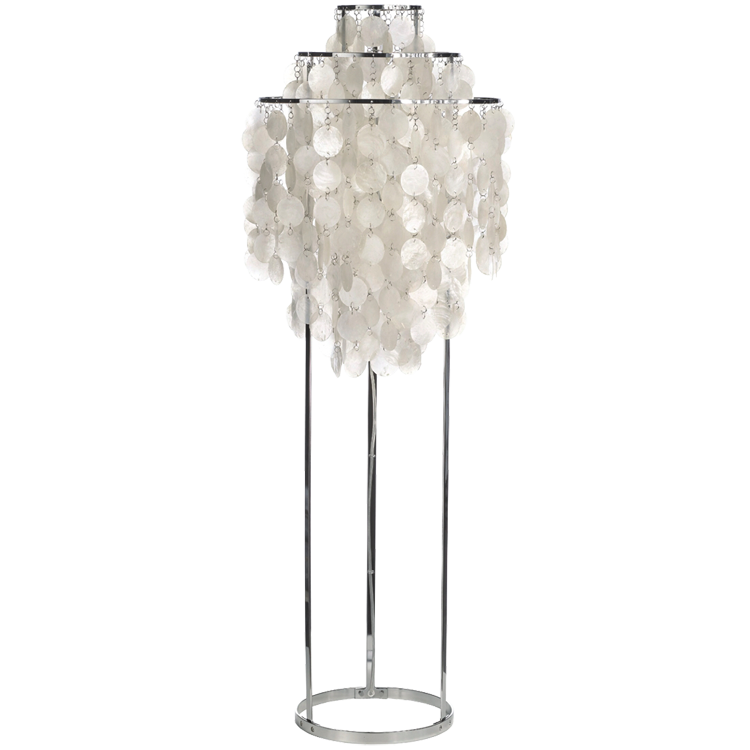 Verner Panton style, Vloerlamp Shell style lamp parelmoer