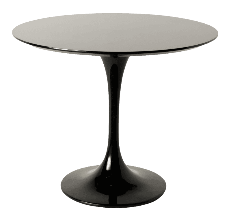 Eero Saarinen style, Eettafel Tulip Table 80cm Zwart (glossy)