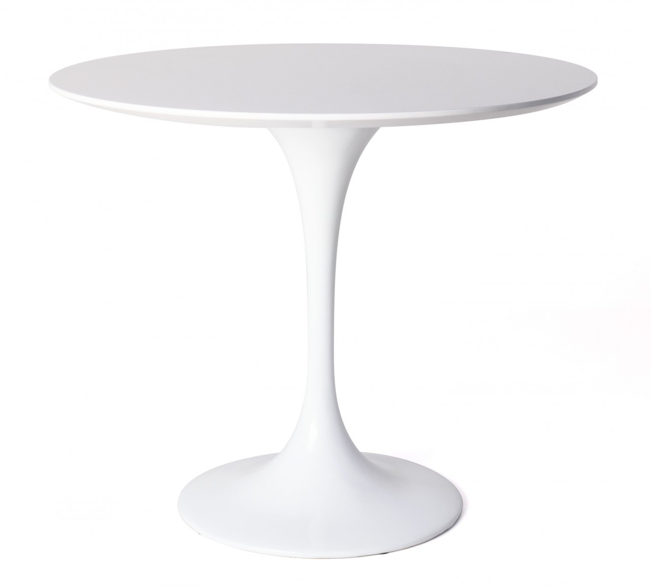 Eero Saarinen style, Eettafel Tulip Table 80cm Wit (Matt)