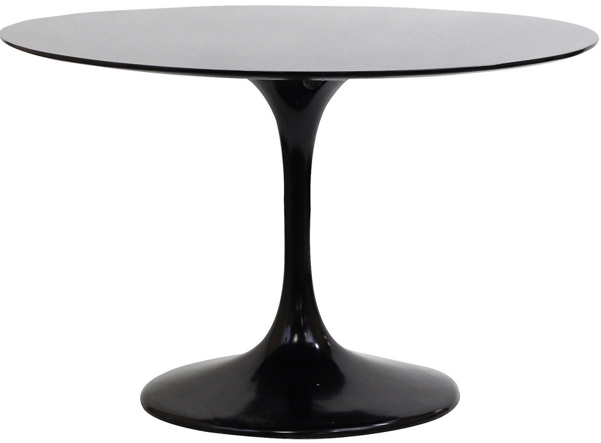 Eero Saarinen style, Eettafel Tulip Table 120cm zwart (mat)