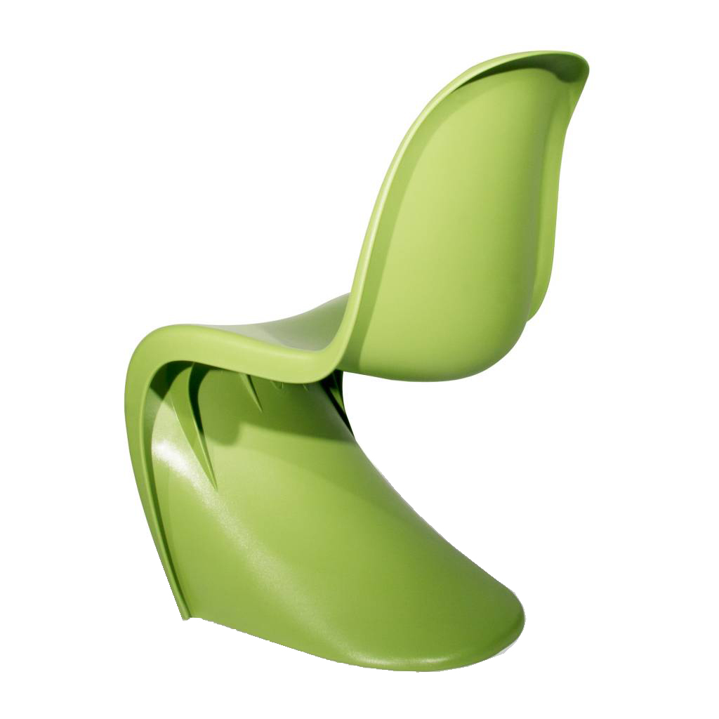Verner Panton style, Eetkamerstoel Panton stoel glanzend Licht groen