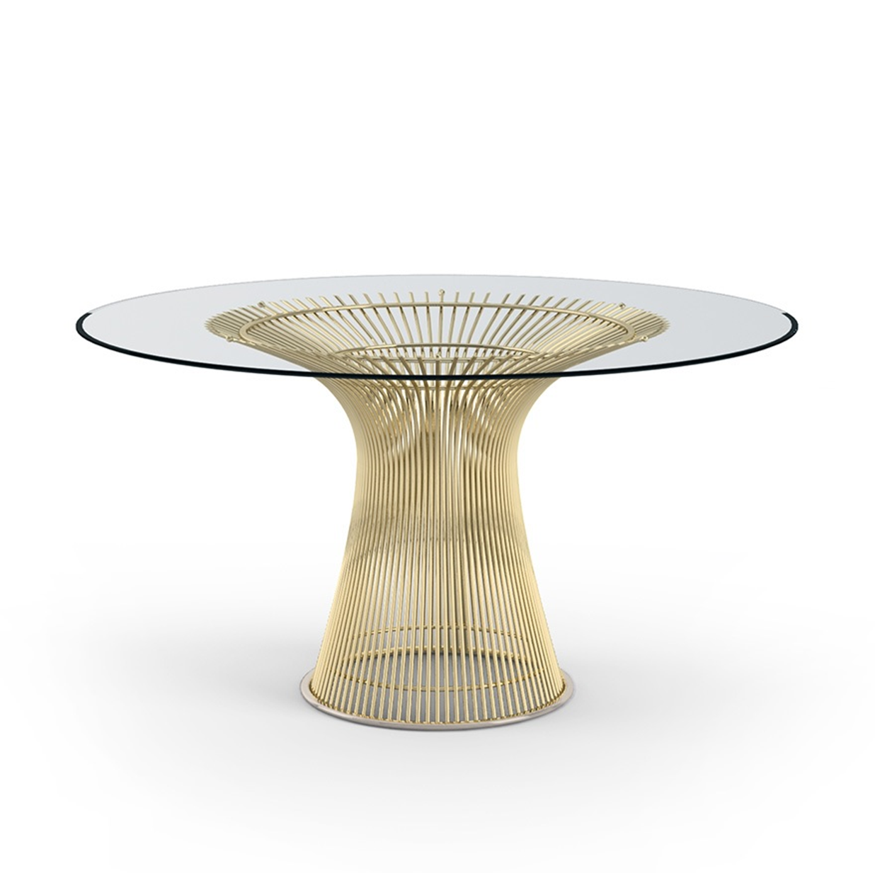 Warren Platner style, Eettafel Wire tafel diameter 135cm gold
