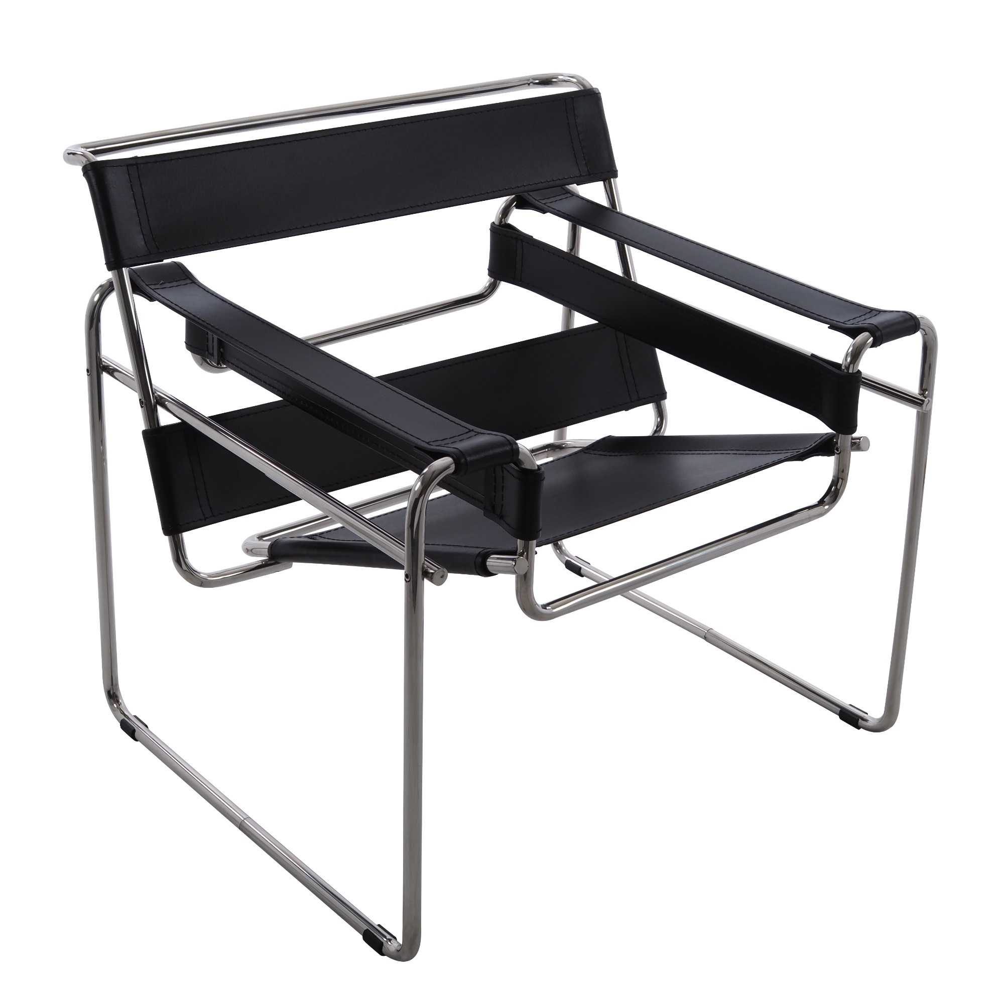 Marcel Breuer style, Lounge stoel Wassily style zwart