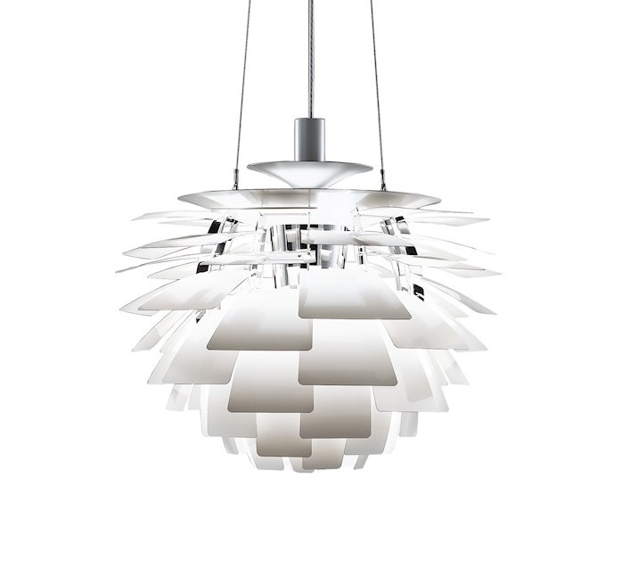 Poul Henningsen style, Hanglamp Artisjok lamp 56cm wit