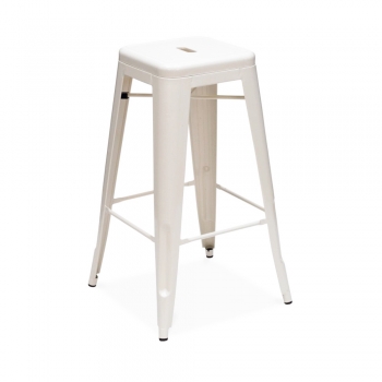 Xavier Pauchard style, Barkruk Tolix style barkruk 77cm glanzend wit