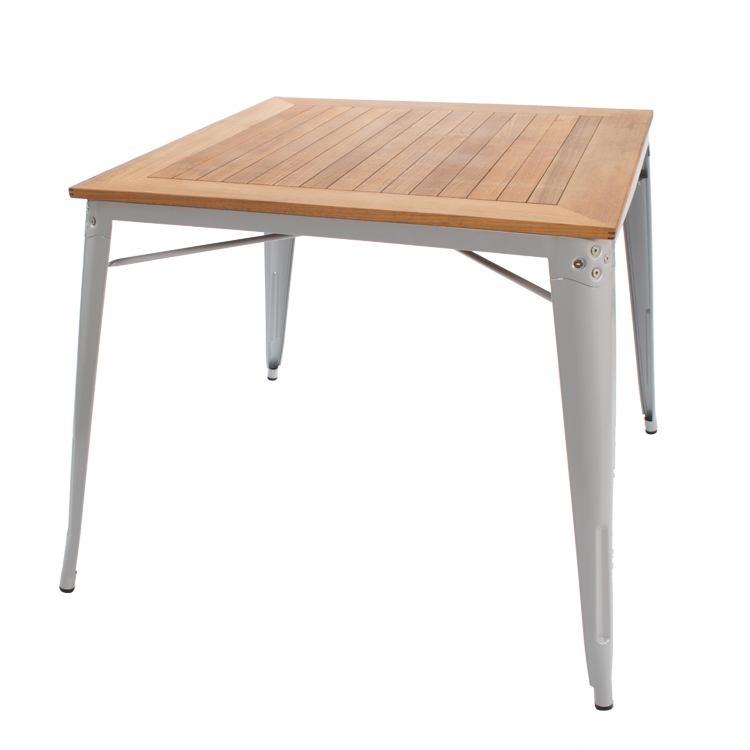 Xavier Pauchard style, Eettafel Buitentafel in Tolix-stijl grijs